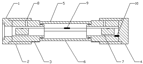 Short-base sensor for ship structure stress monitoring and using method thereof