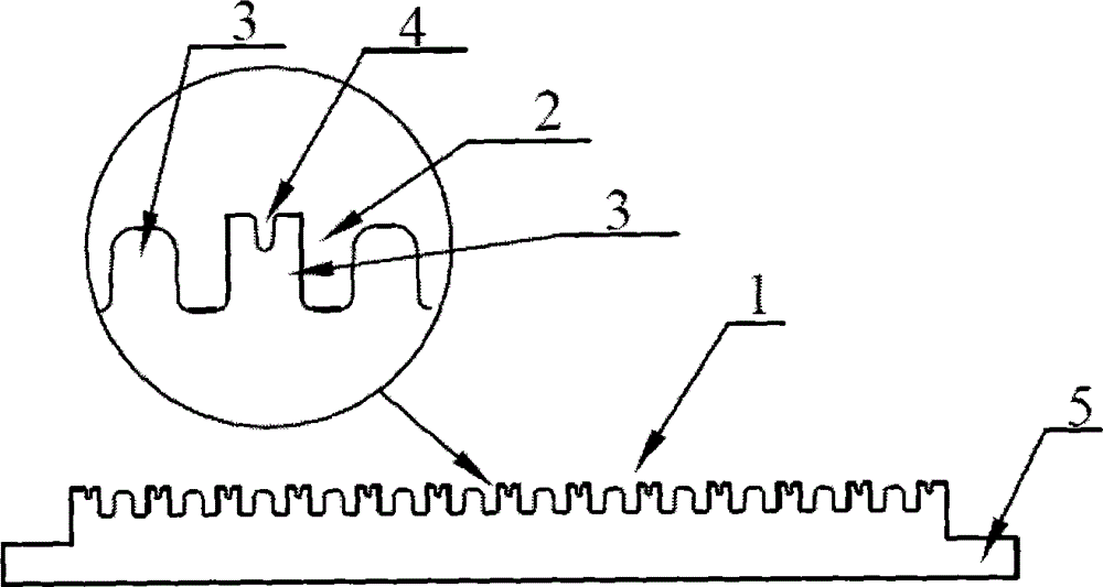 Concave-convex face radiating plate