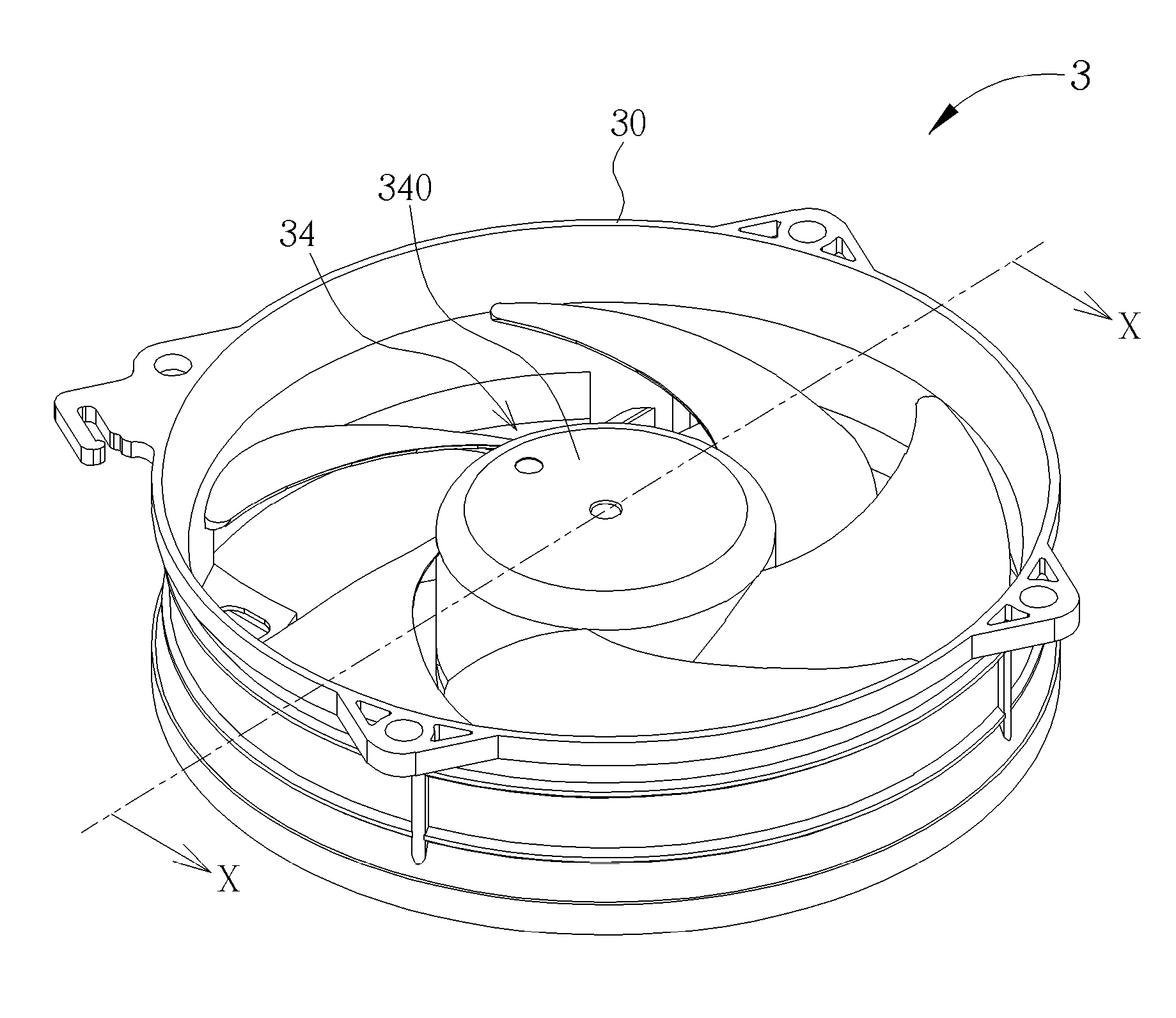 Heat dissipating fan