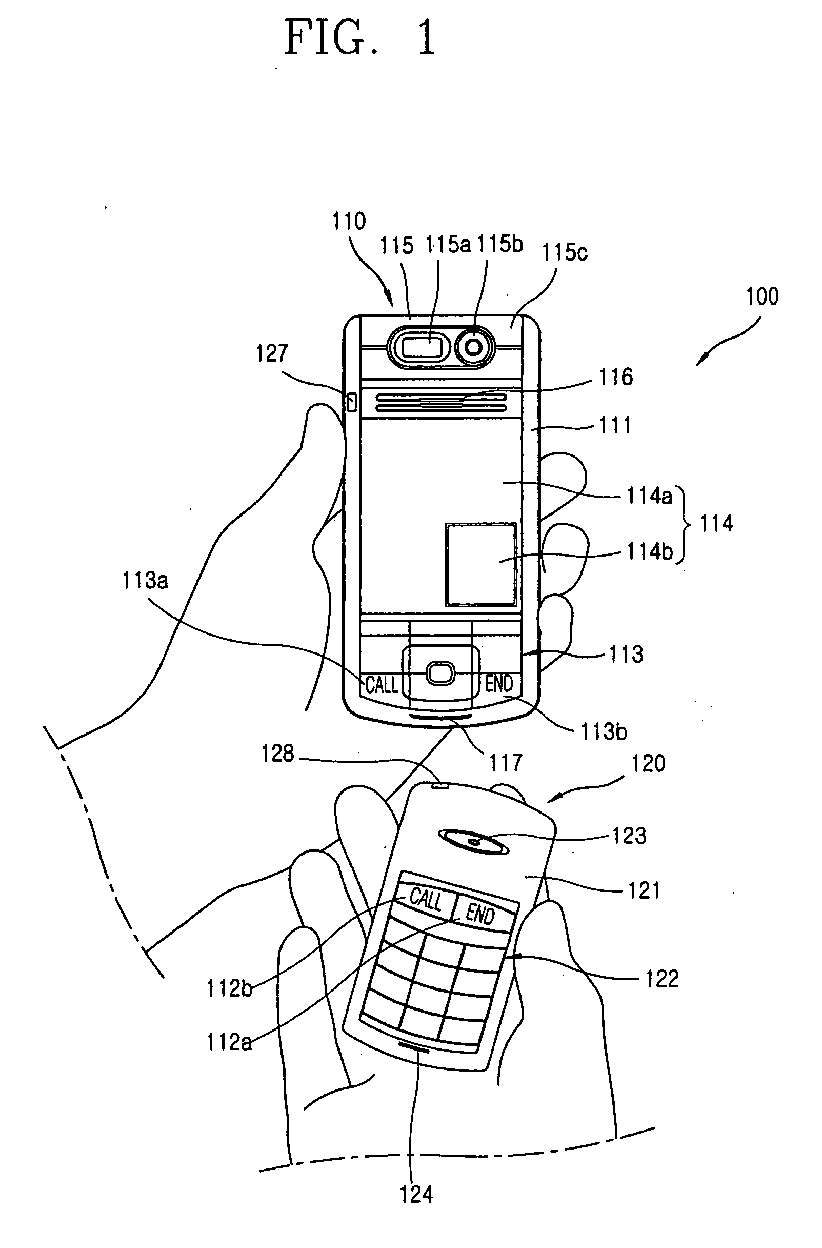 Detachable mobile terminal for image communication and operating method thereof