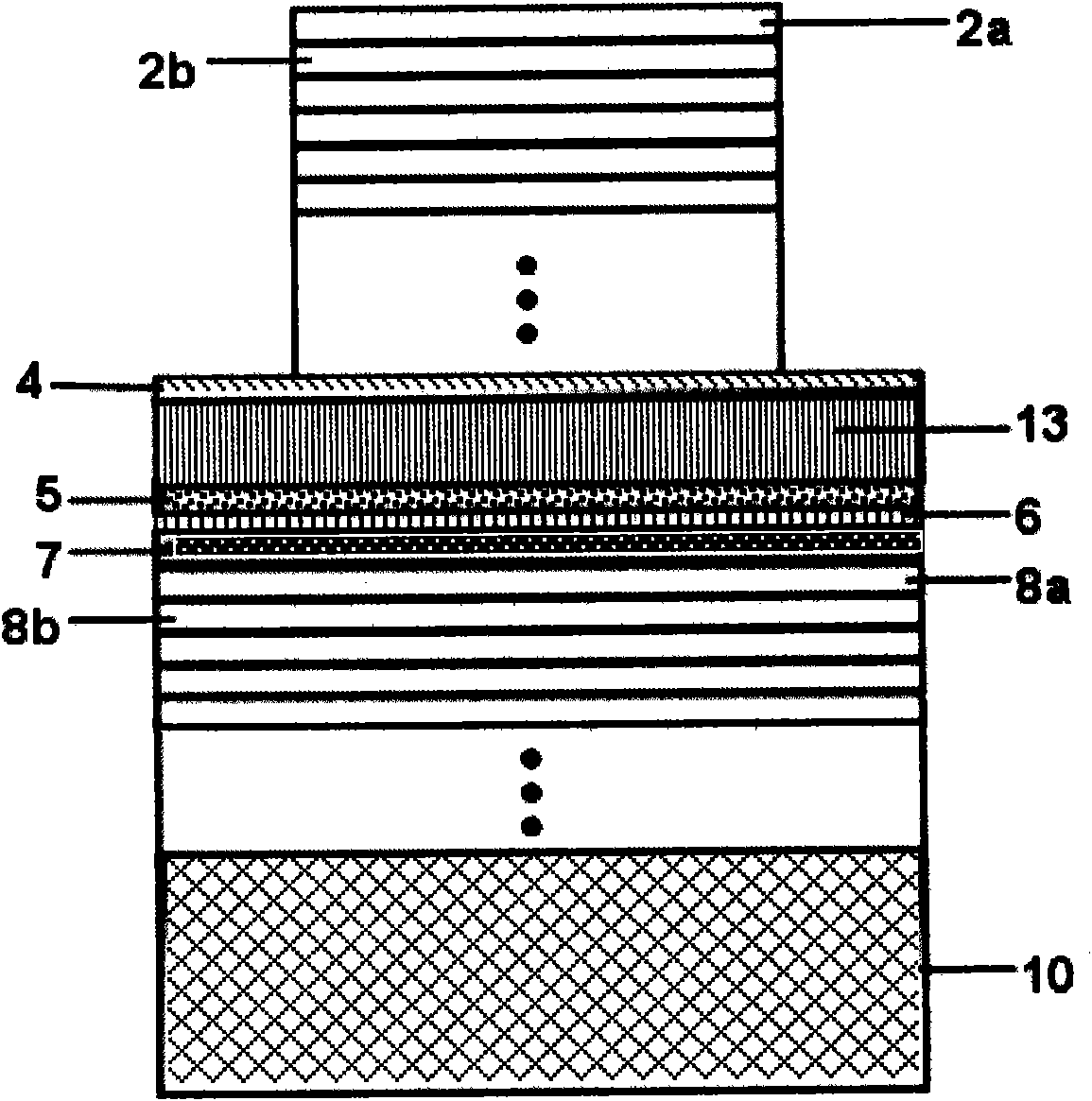 Bridge type nano grating tunable vertical cavity surface emitting laser and preparation method thereof