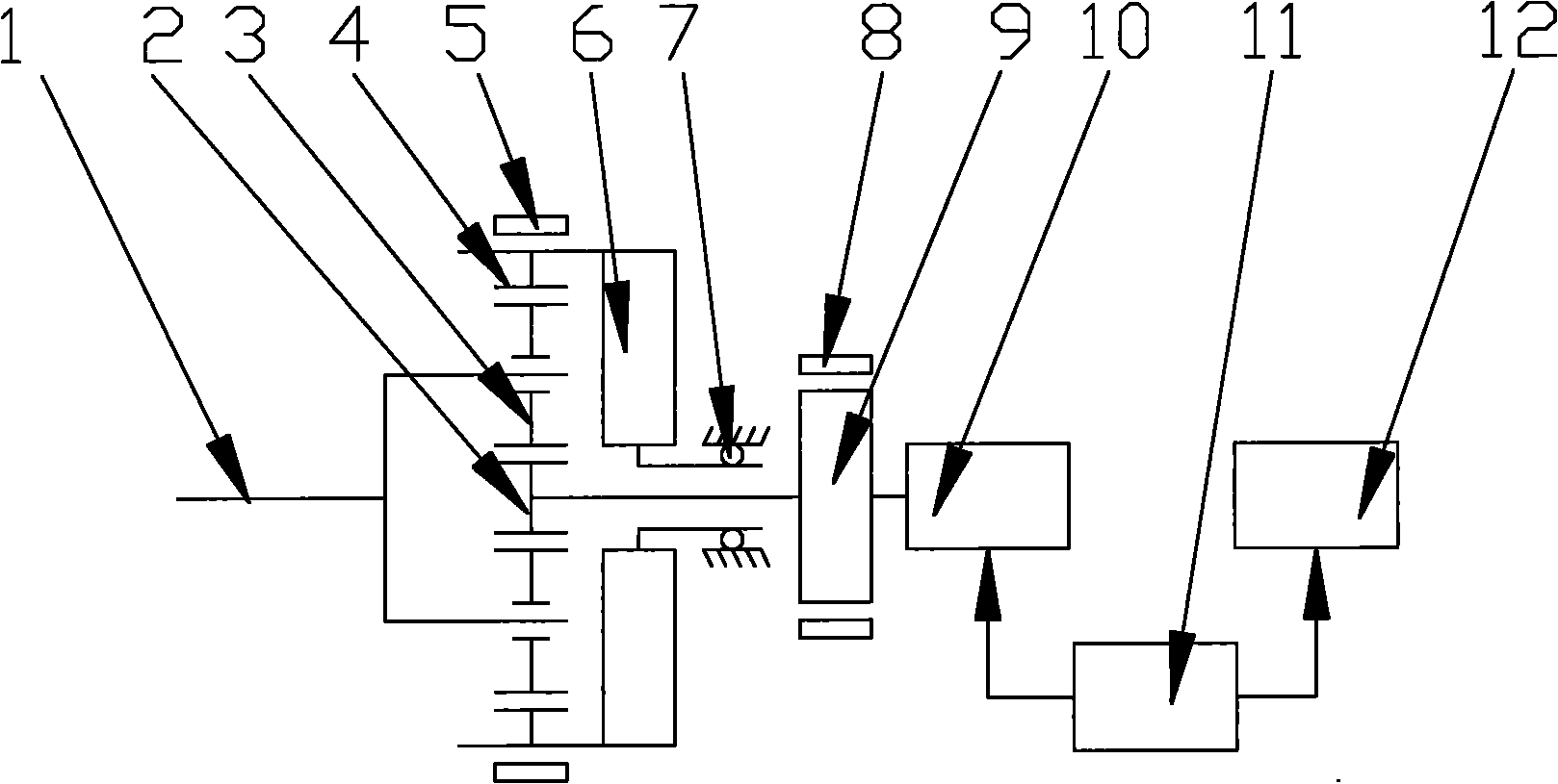 Mechanical and electric combined brake energy recovery and secondary traction device