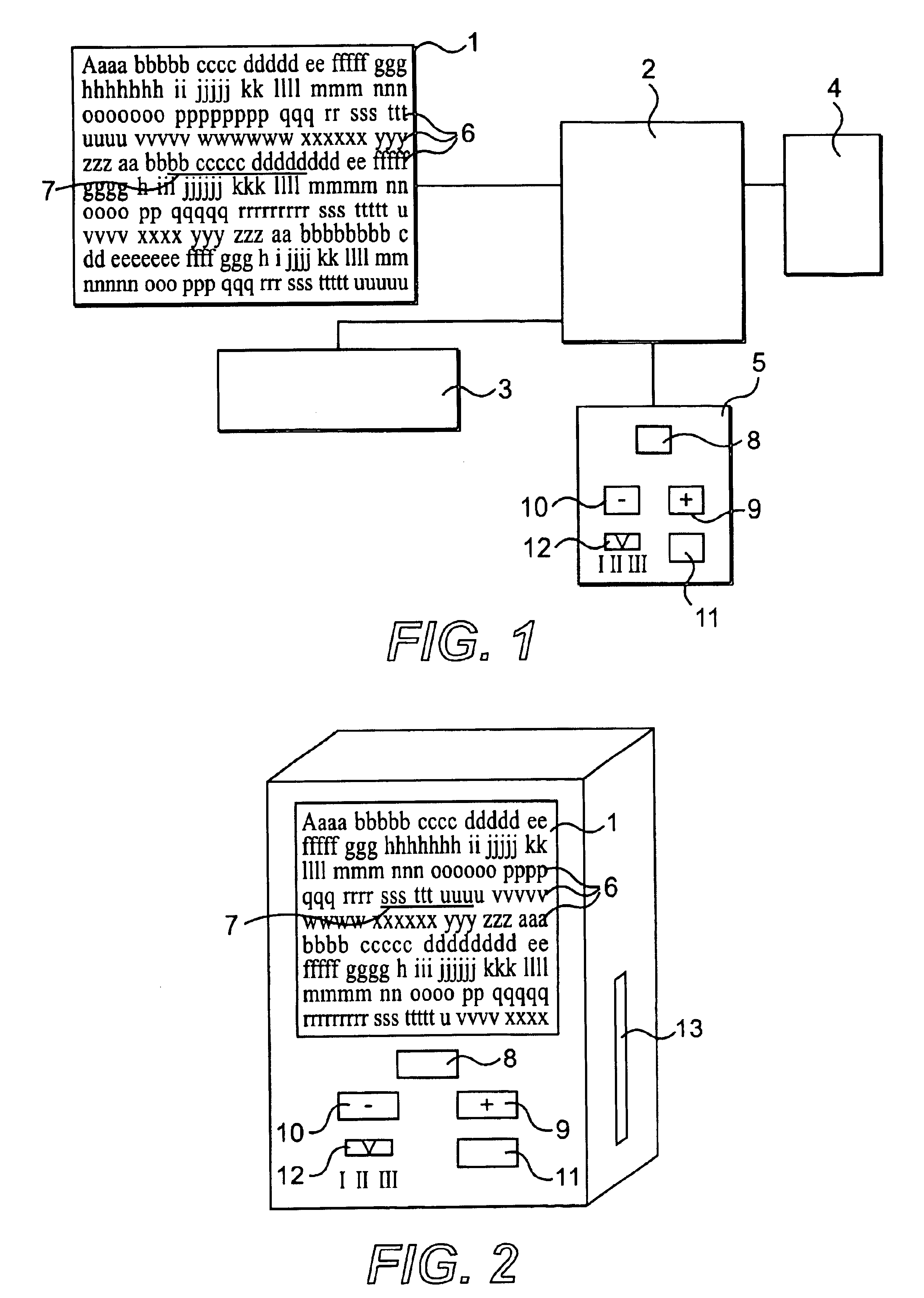 Device for supporting reading of a text from a display member