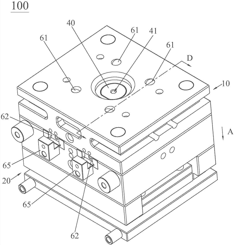 Pressure-casting mold for anti-theft lock cases