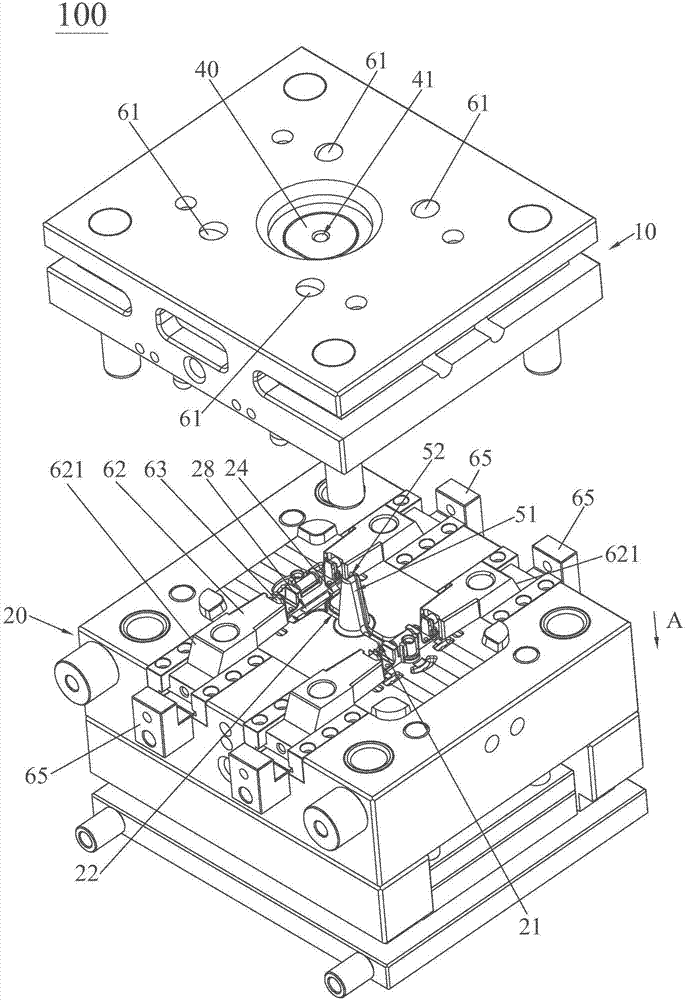 Pressure-casting mold for anti-theft lock cases