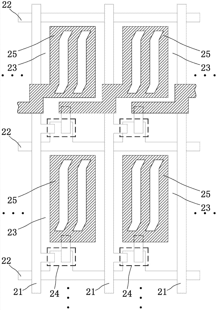 Pixel structure, array substrate, display panel, display device and driving method thereof