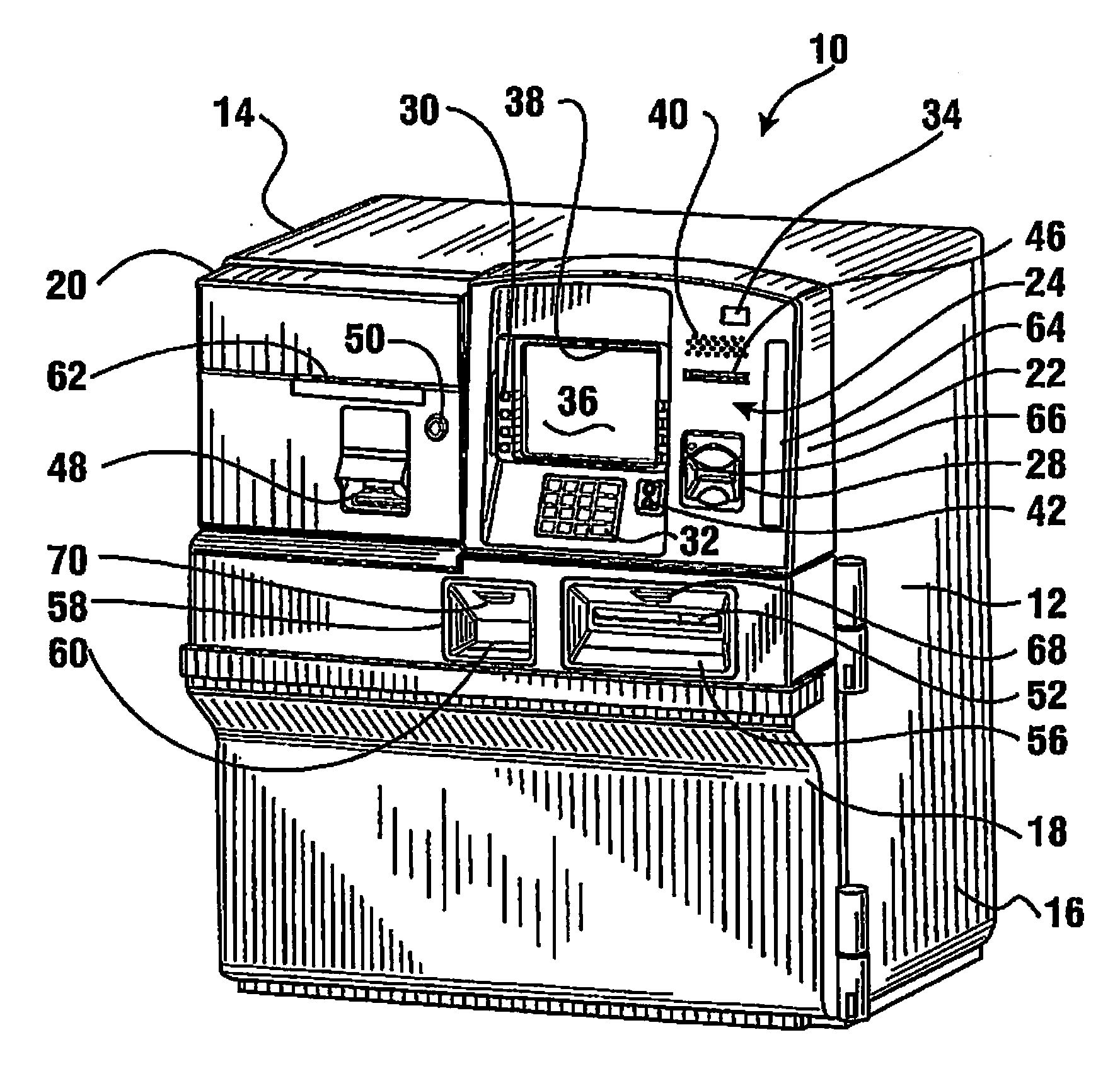 Automated banking machine that can detect servicing actions