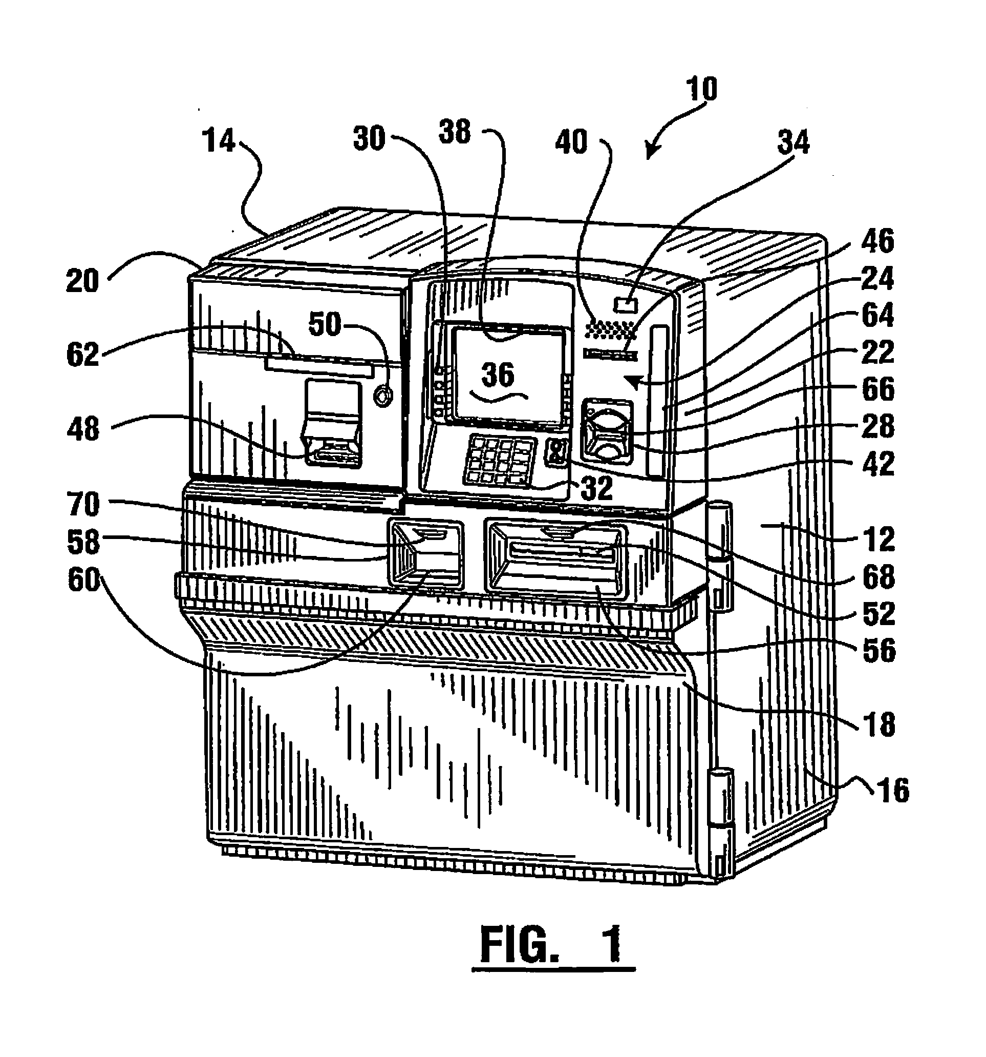 Automated banking machine that can detect servicing actions