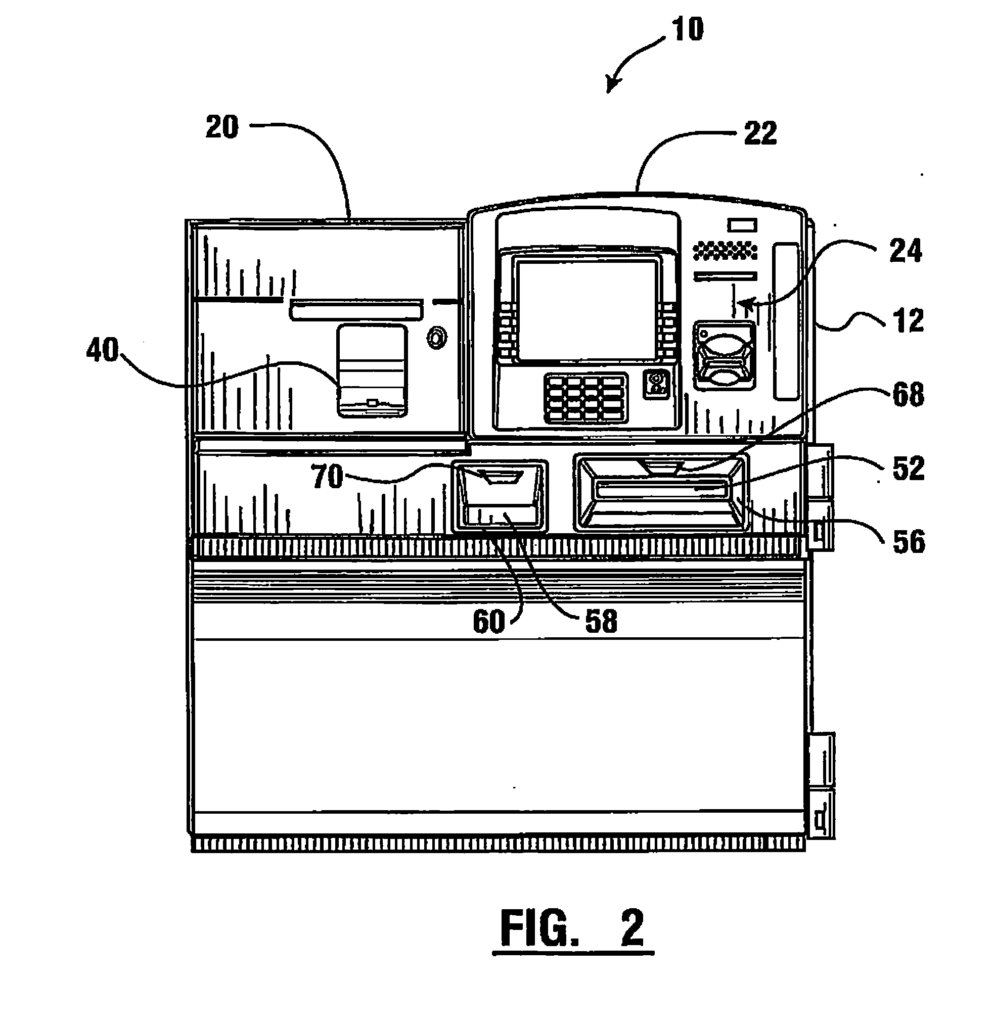 Automated banking machine that can detect servicing actions