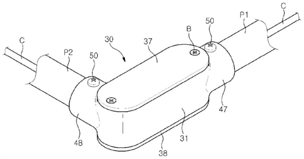 Double-sided open-type plumbing box for wiring electric wires