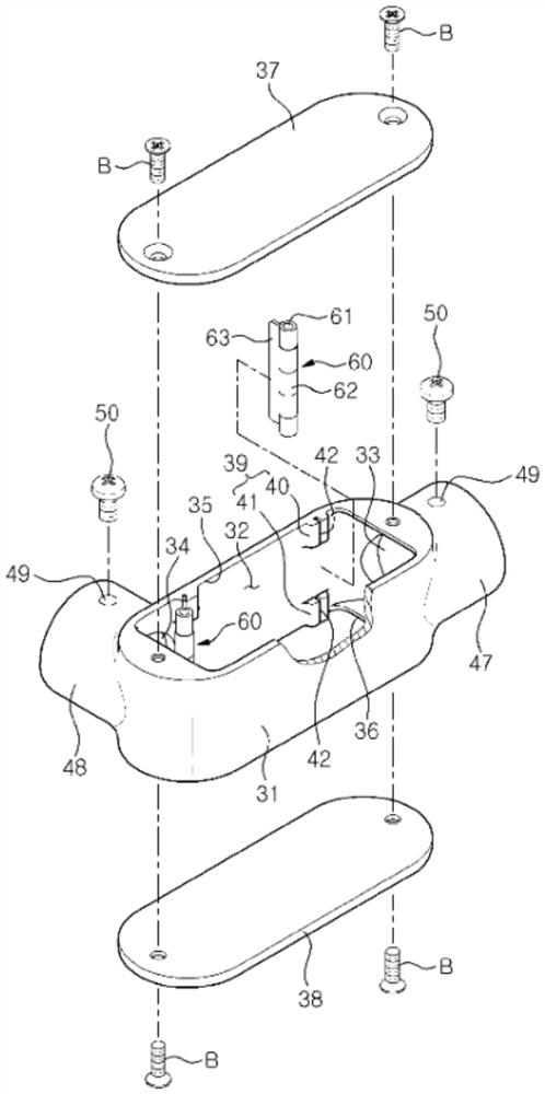 Double-sided open-type plumbing box for wiring electric wires