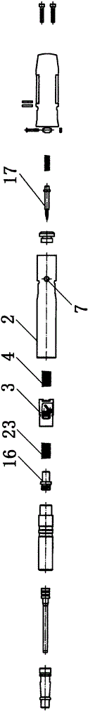 Automatic langrage feeding device of nail shooting device