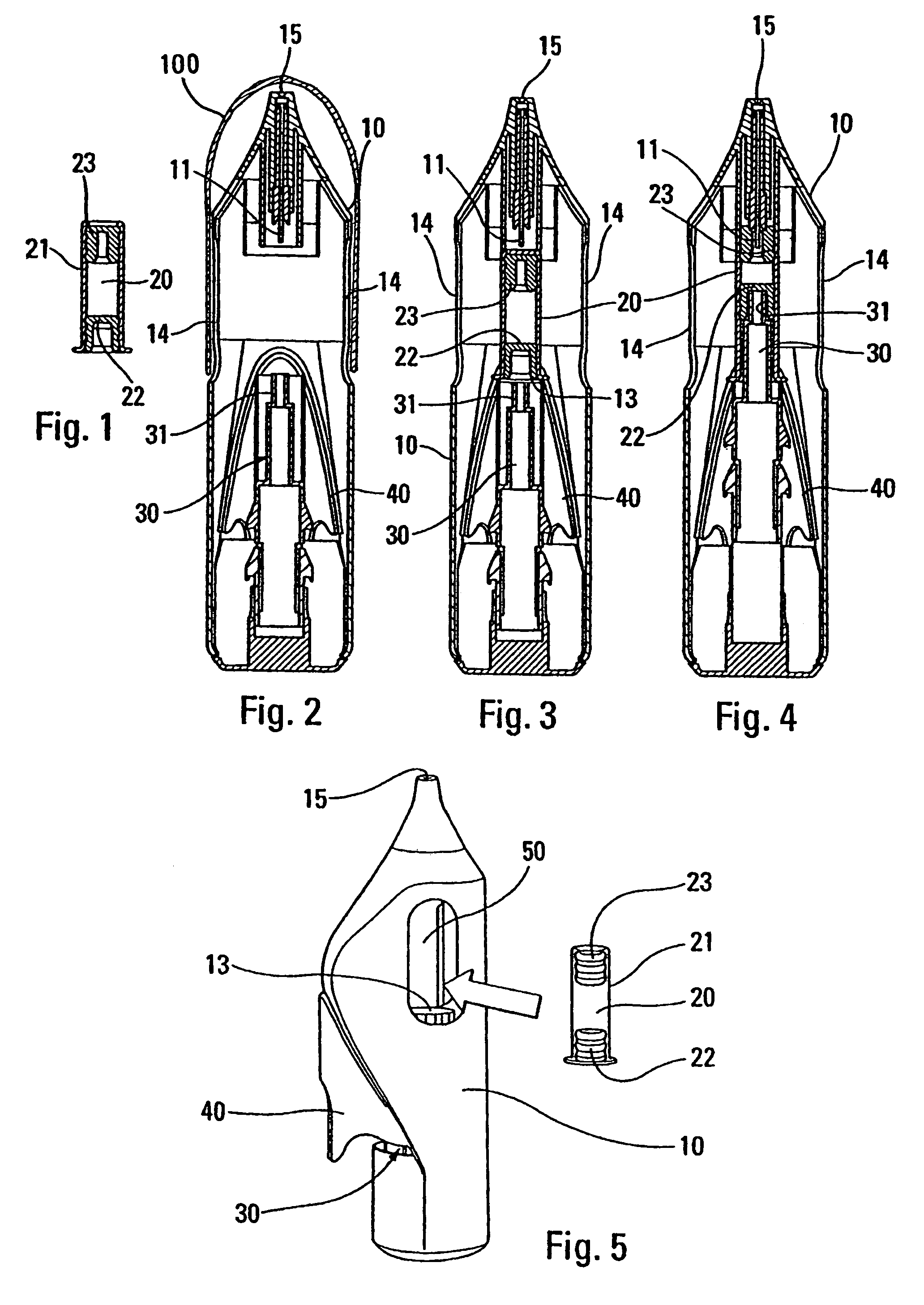 Fluid product spraying device