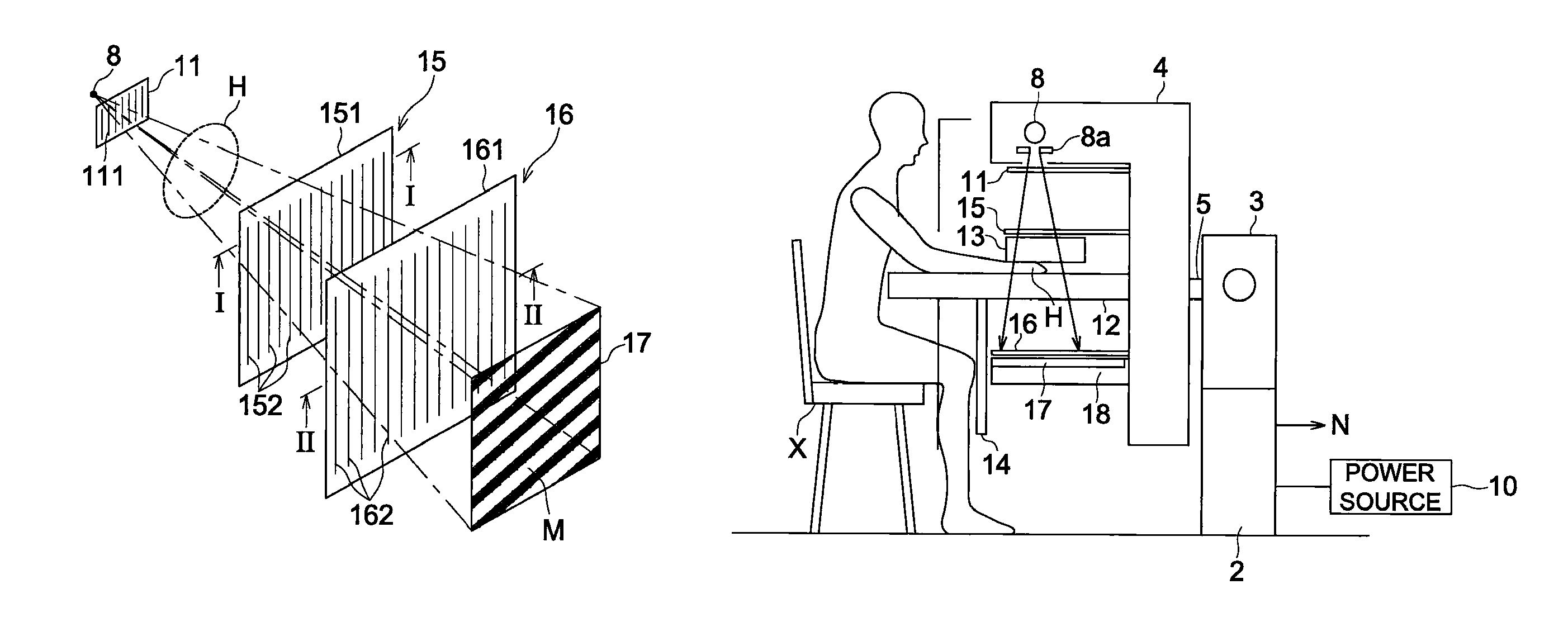 Radiological image capturing apparatus and radiological image capturing system