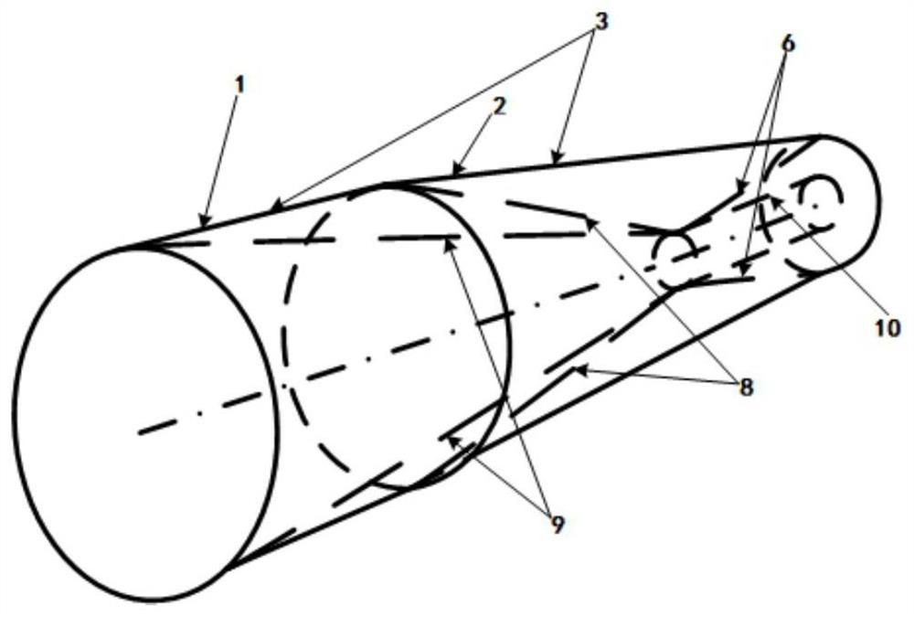 Wide-speed-range air inlet channel design method based on double-incidence bending shock waves