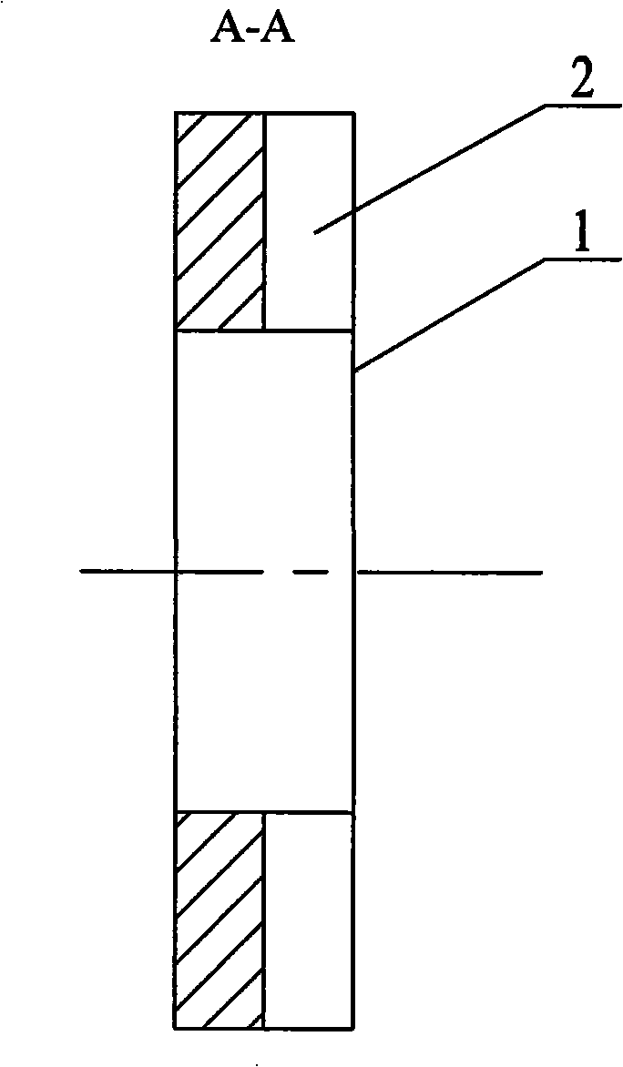 Water lubricating thrust bearing possessing annular groove