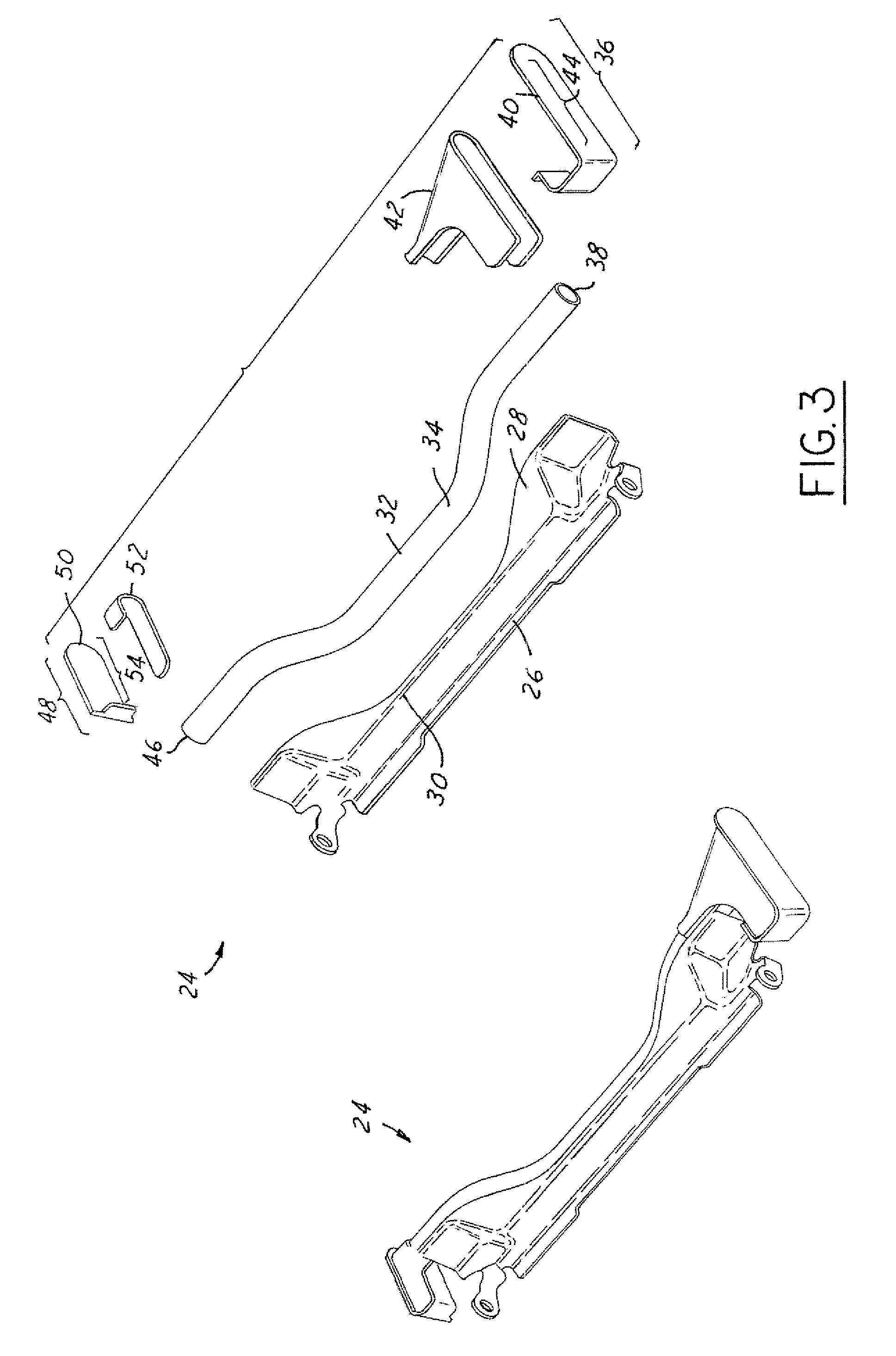 Automotive seat assembly with improved side impact rigidity