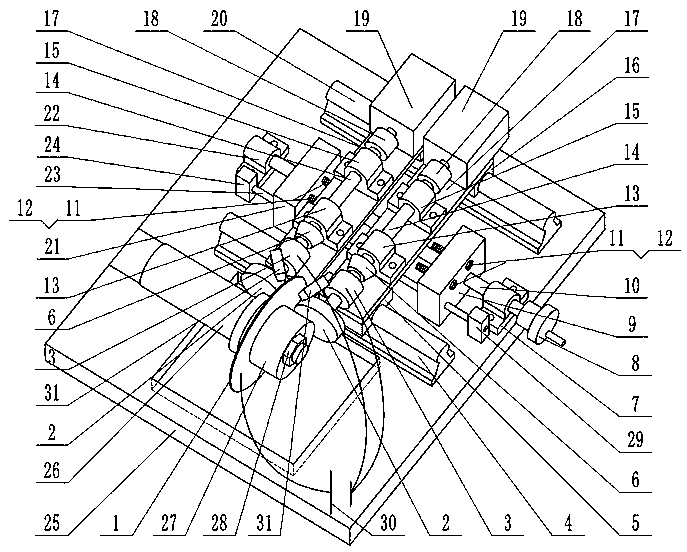 A processing device for processing anti-pinch grooves of ultra-thin diamond cutting discs