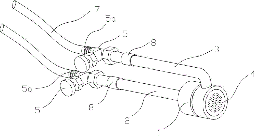 External-mixing polishing gun for glass ware