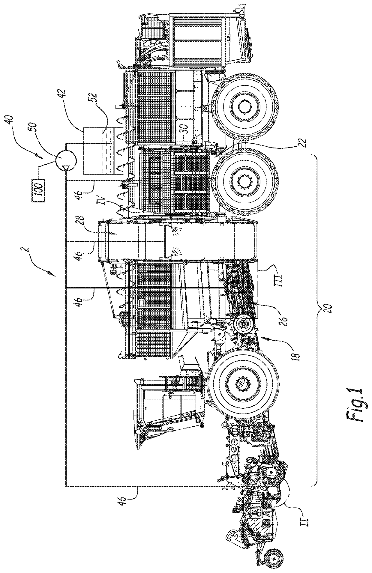 Beet crop harvesting machine, corresponding method and use