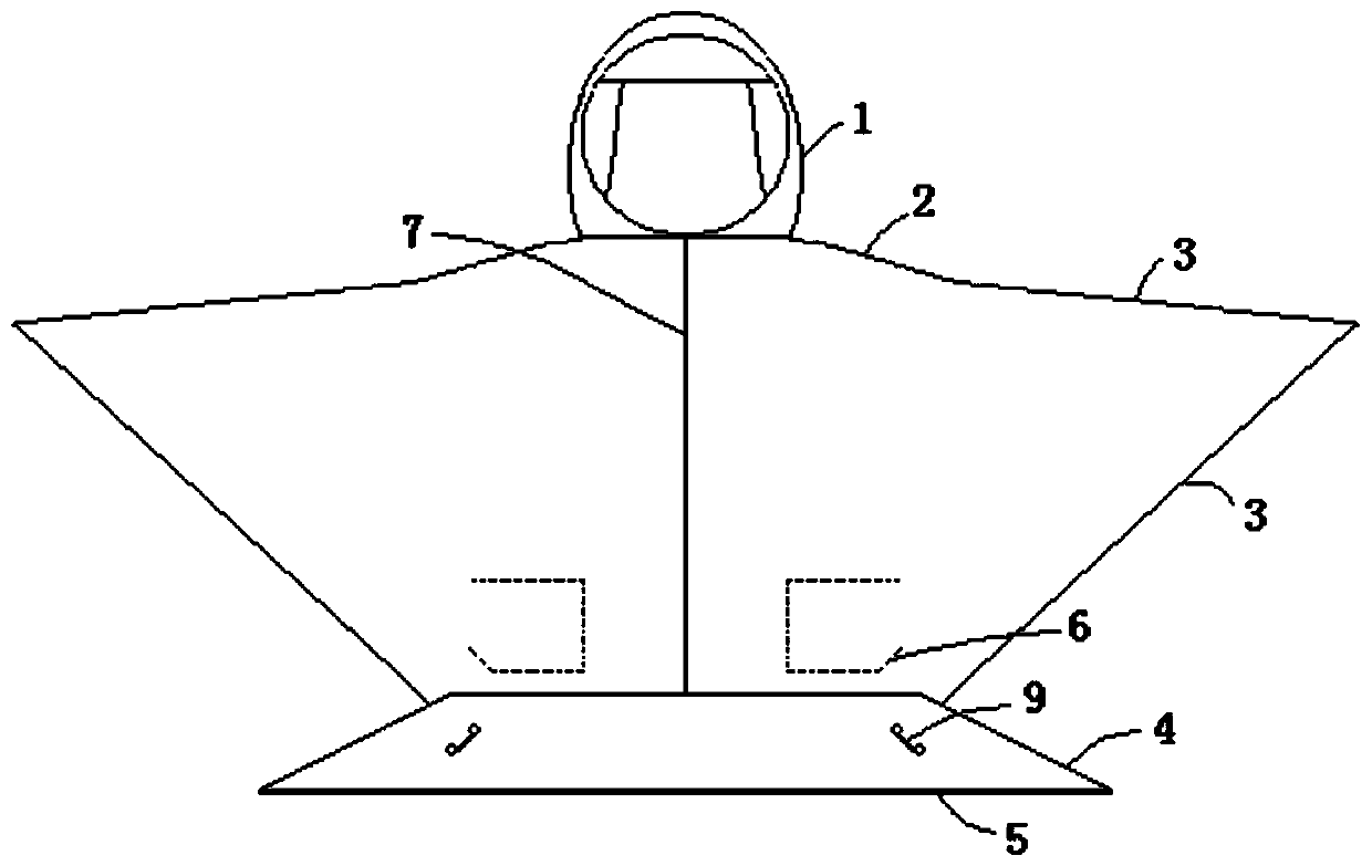 Annular bracket raincoat storable in wearing