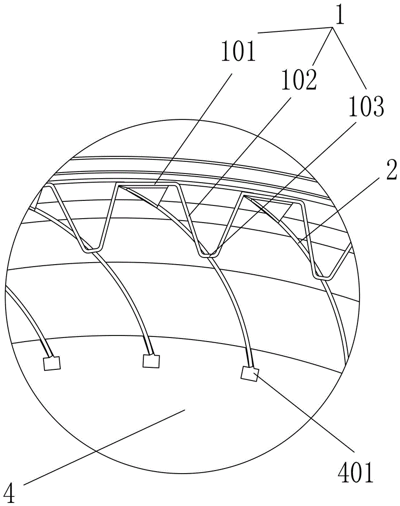 Outer-ring-folded type exhaust hood wind wheel