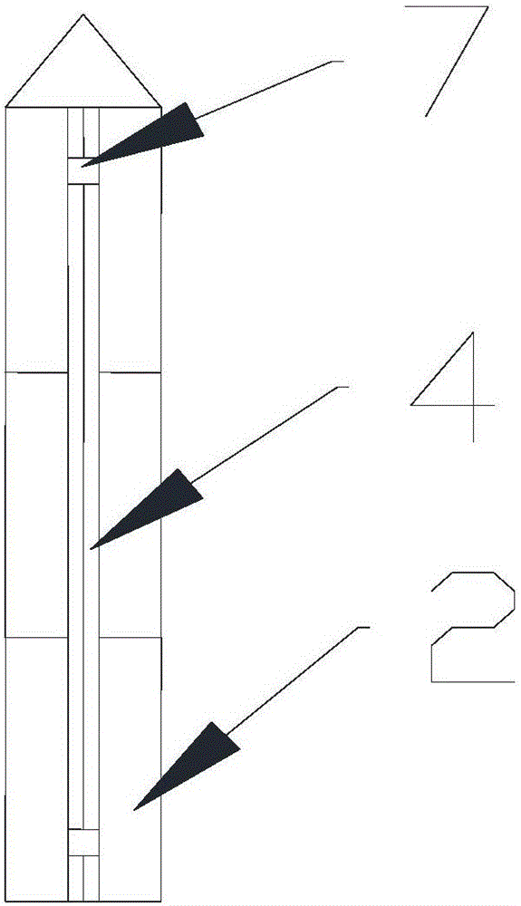 Auxiliary device for testing explosive velocity of explosive