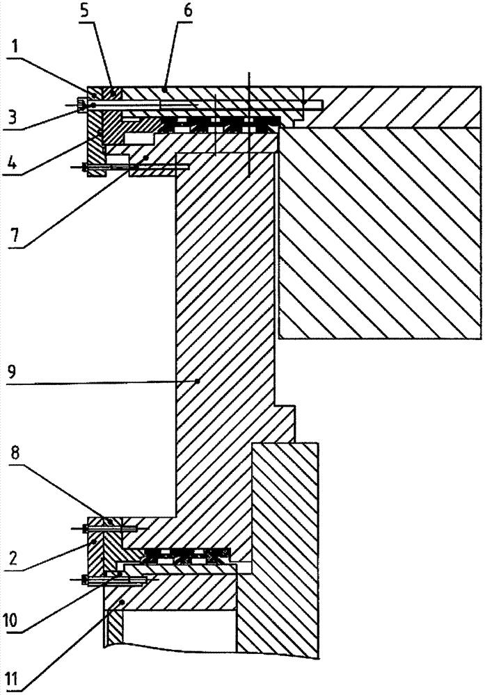 Earth pressure balance shield machine main drive seal test device and method