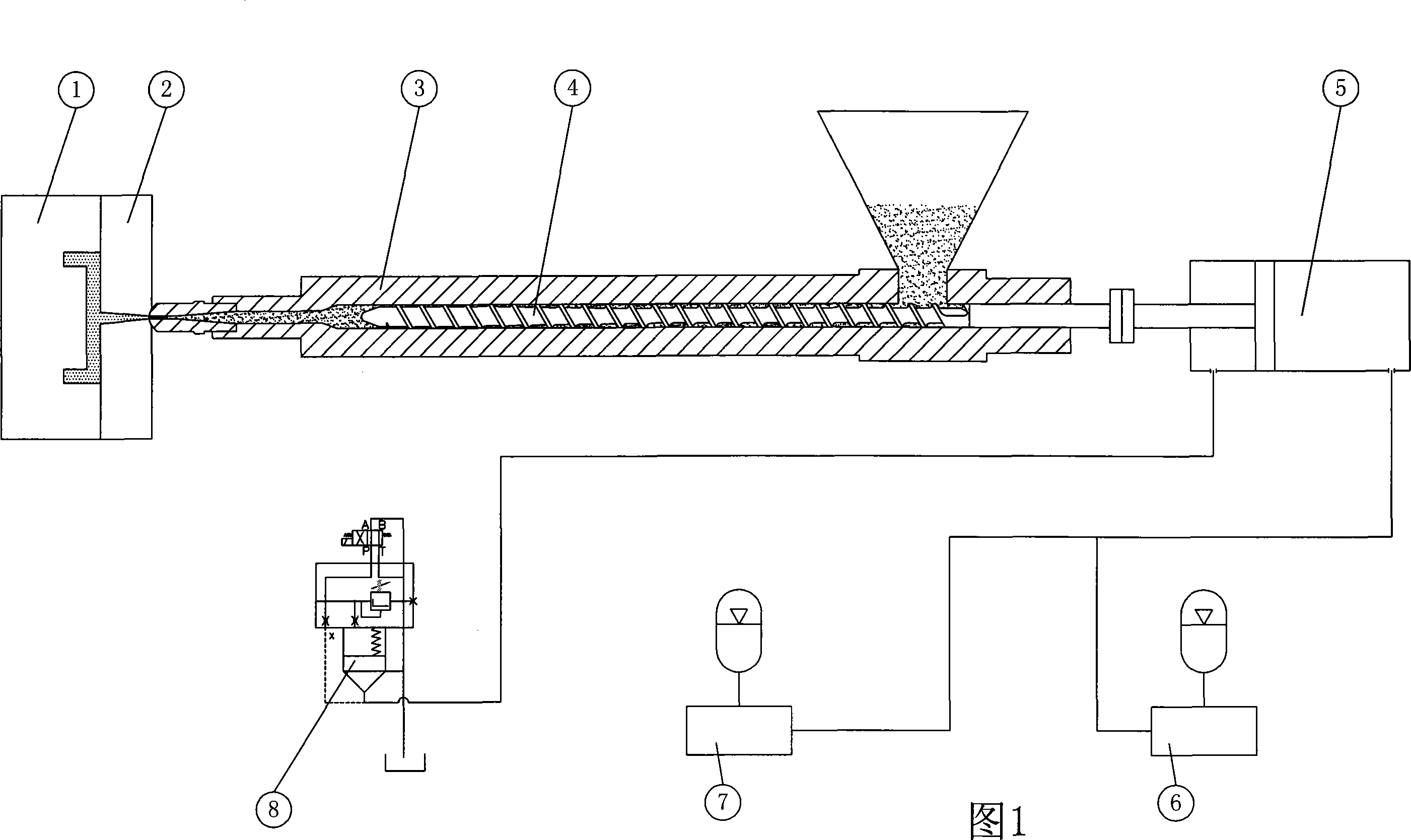 High-speed plastic-injecting dump energy pressure maintaining injection molding of plastic method