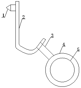 Hanging hook applicable to glass bottle