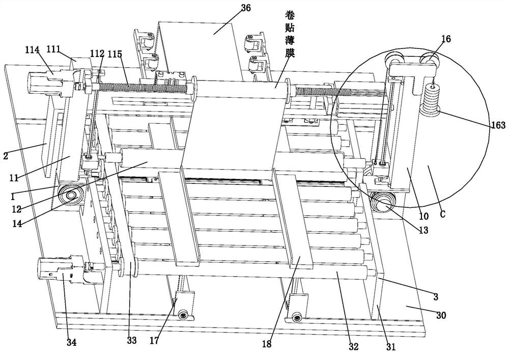 A kind of automatic coating equipment for marble tile manufacturing