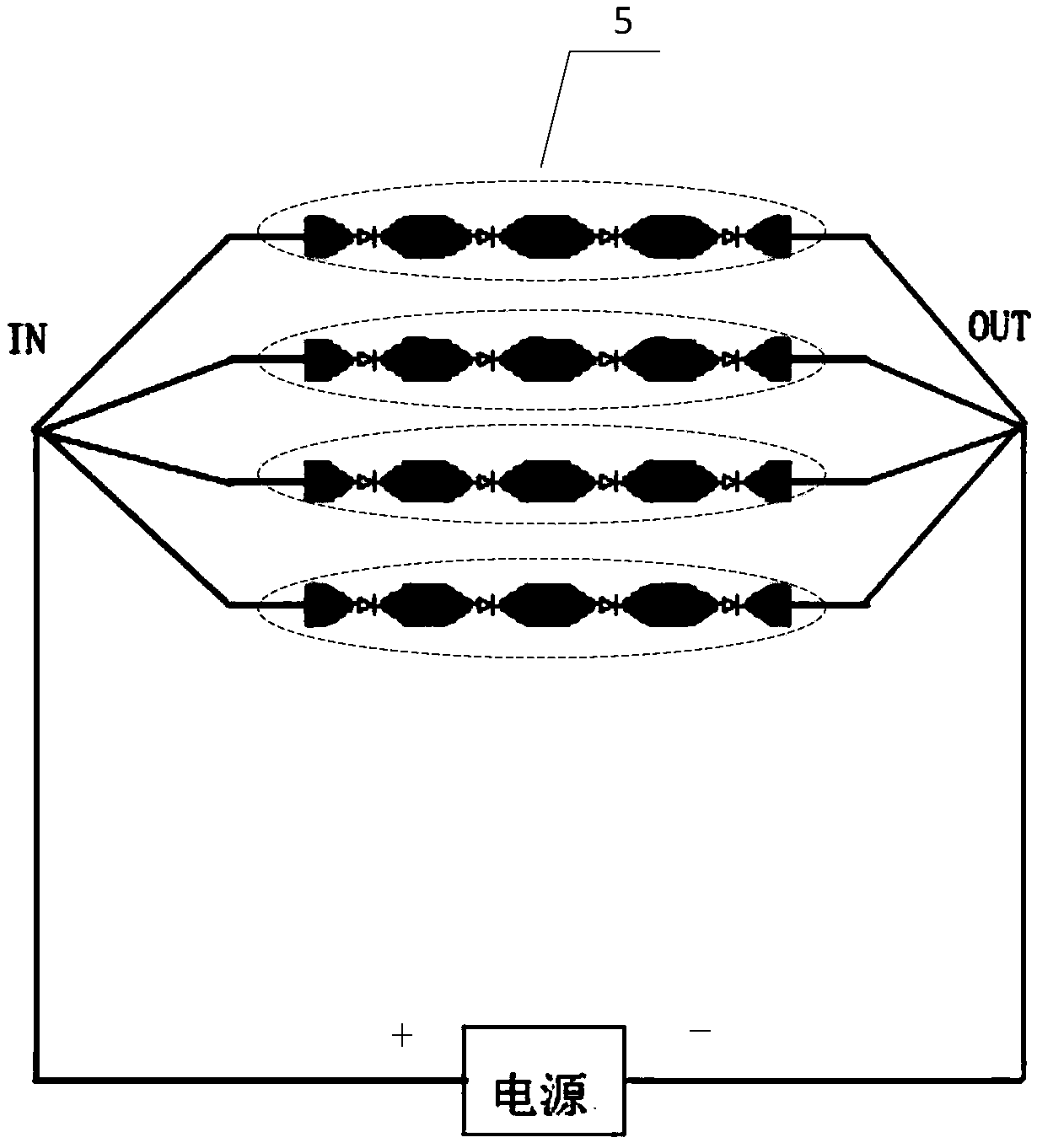 Band-pass wide-stopband reconfigurable frequency selective surface (FSS)