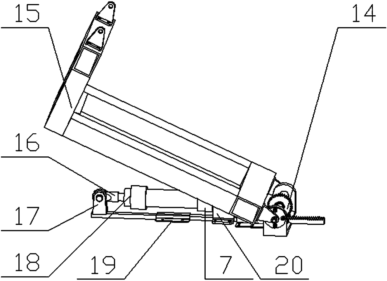 Unmanned ship detecting sonar automatic withdrawing and placing device