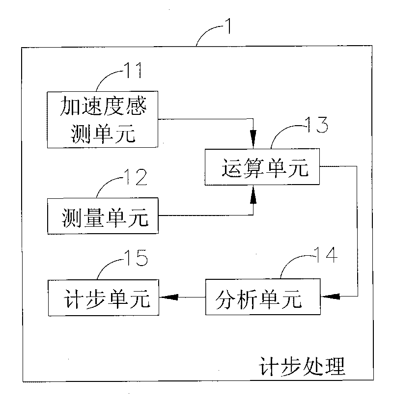 Step-counting processing system and method