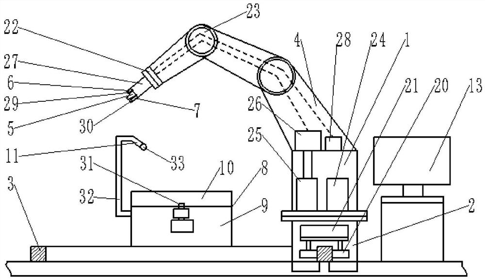 An automatic spraying robot