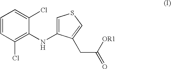 Compositions comprising phenylaminothiophenacetic acid derivatives for the treatment of acute or adult respiratory distress syndrome (ARDS) and infant respiratory distress syndrome (IRDS)