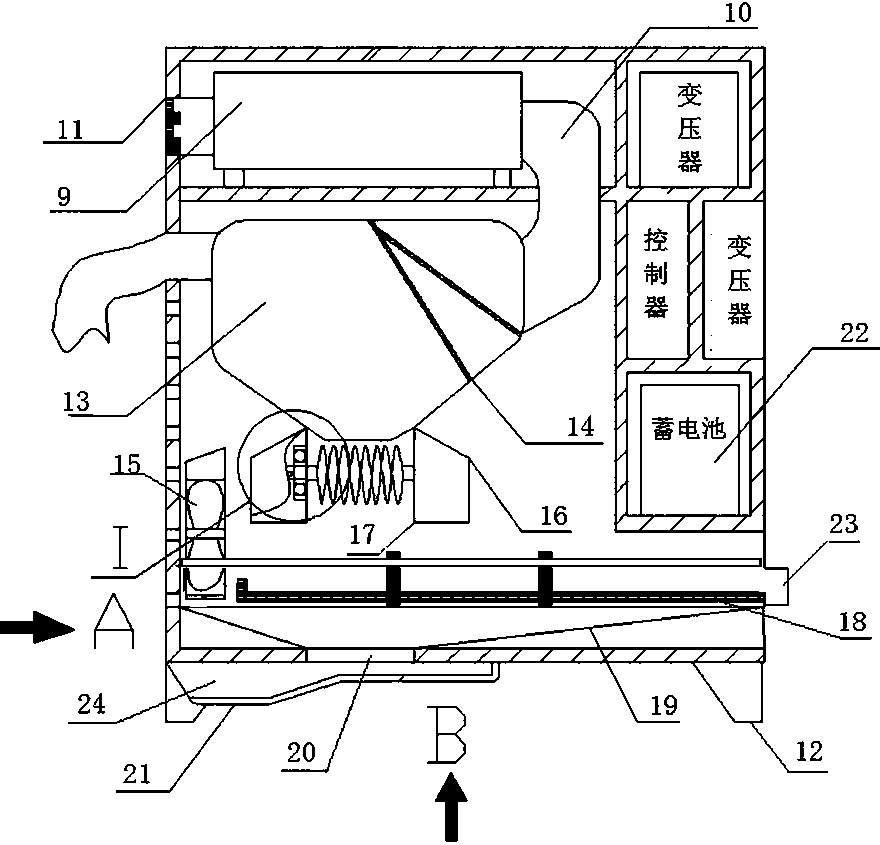 Tea leaf picking machine based on photovoltaic generation