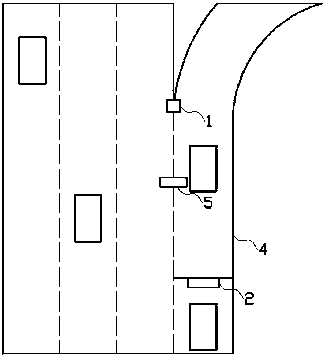 Highway ramp illegal parking detection and alarm device