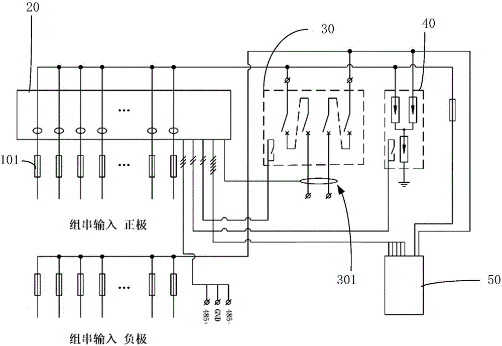 Intelligent detection unit with direct-current arcing detection function and junction box