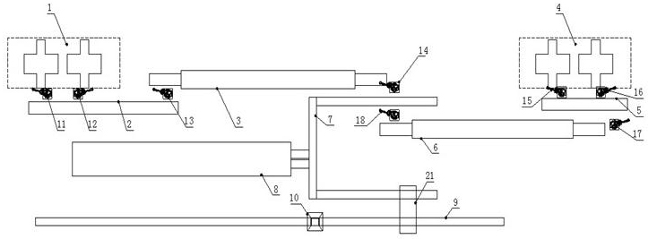 Fully automatic precision core assembly molding production line, casting production line and production method thereof