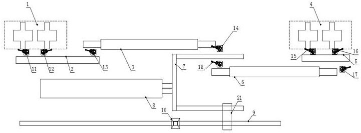 Fully automatic precision core assembly molding production line, casting production line and production method thereof