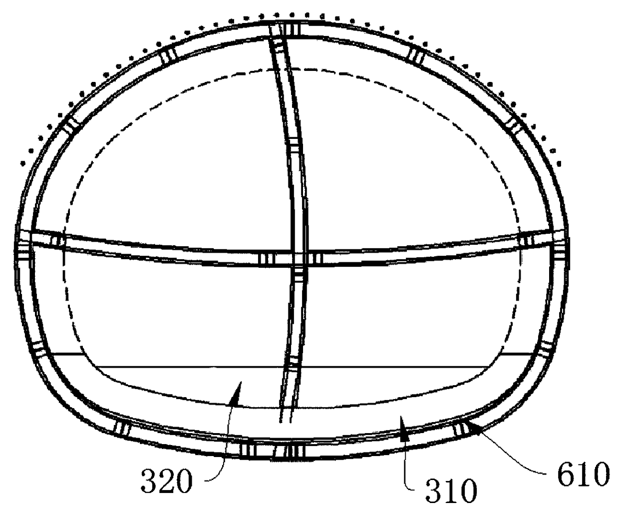 Tunnel cross-section primary lining construction process