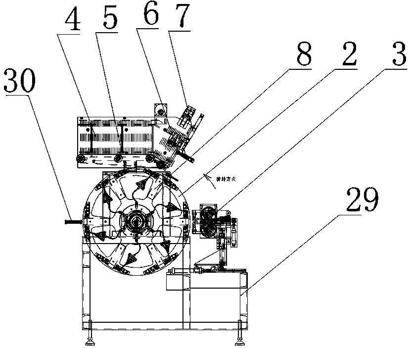 Drum-type material feeding and bagging machine