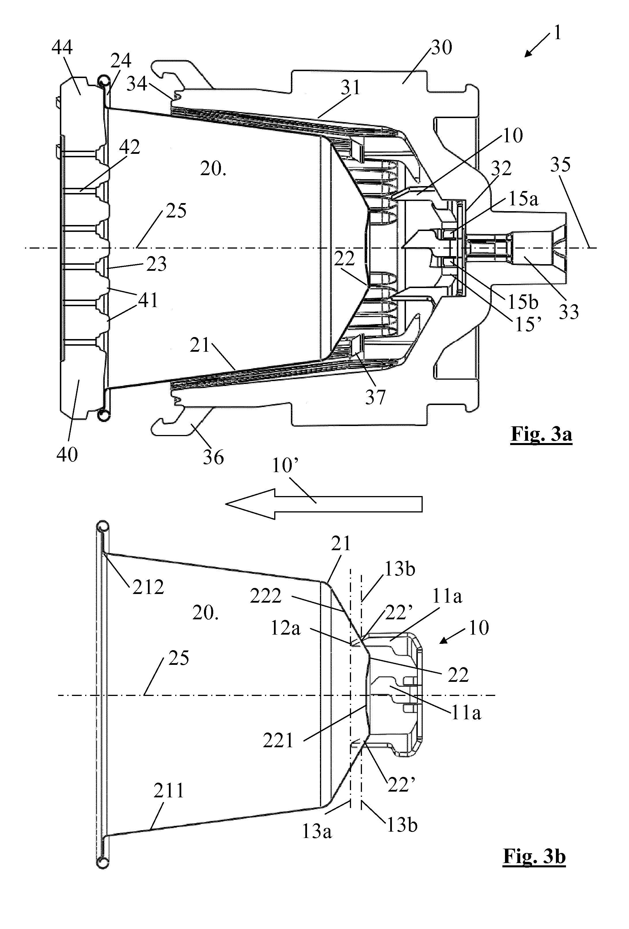 Capsule multi-piercer with assembly means