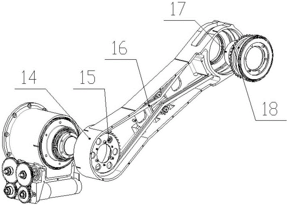 High tension transmission line on-line operation motion arm