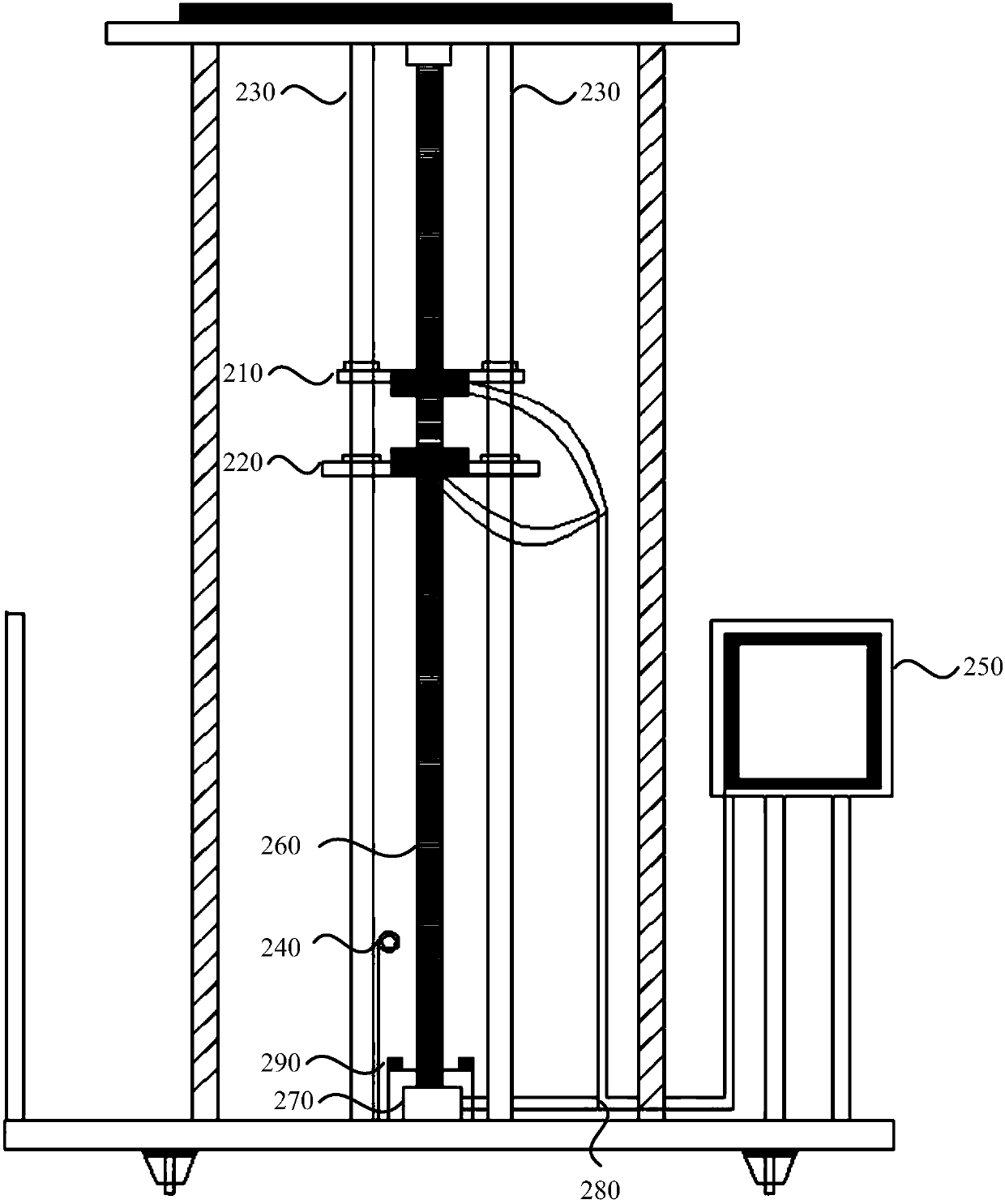 Drop test equipment, method and device