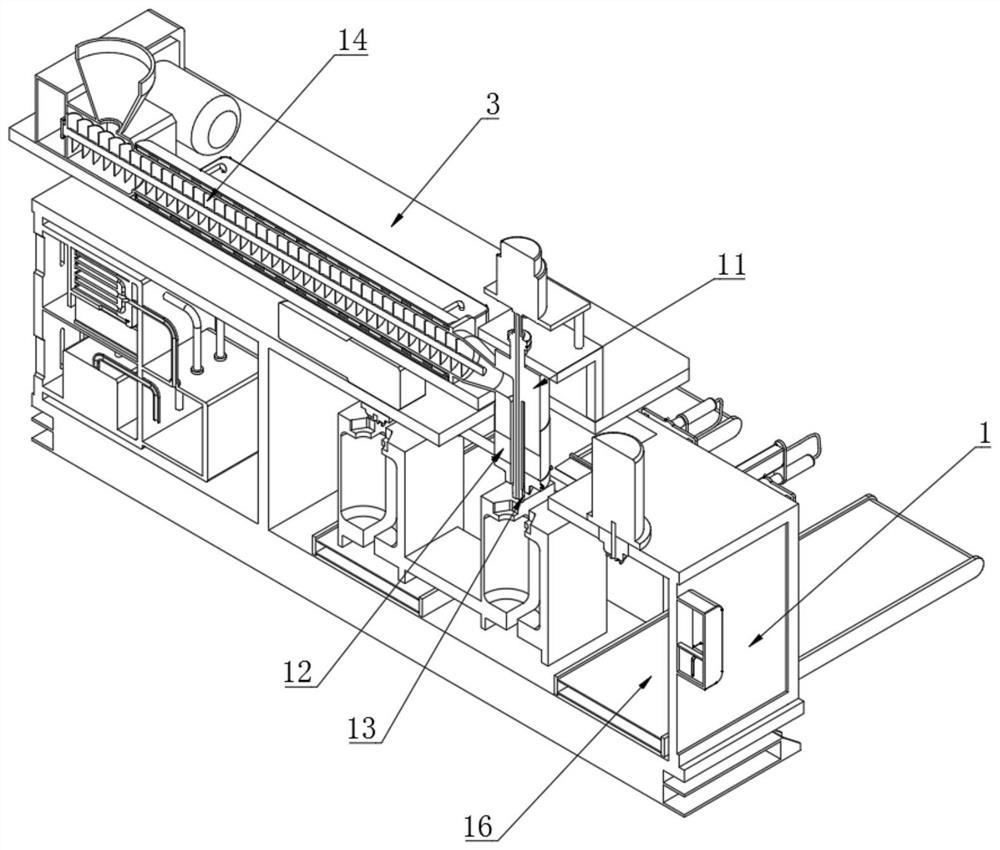 Automatic blow molding system based on raw material processing