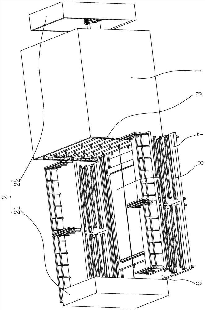 Flat die set for producing fabricated concrete member and using method thereof