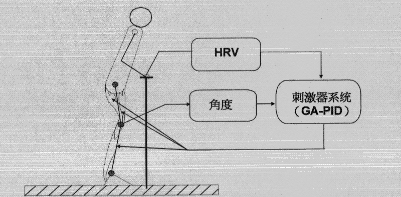 Method for tuning control parameter in walk-aiding functional electric stimulation system by utilizing genetic algorithm