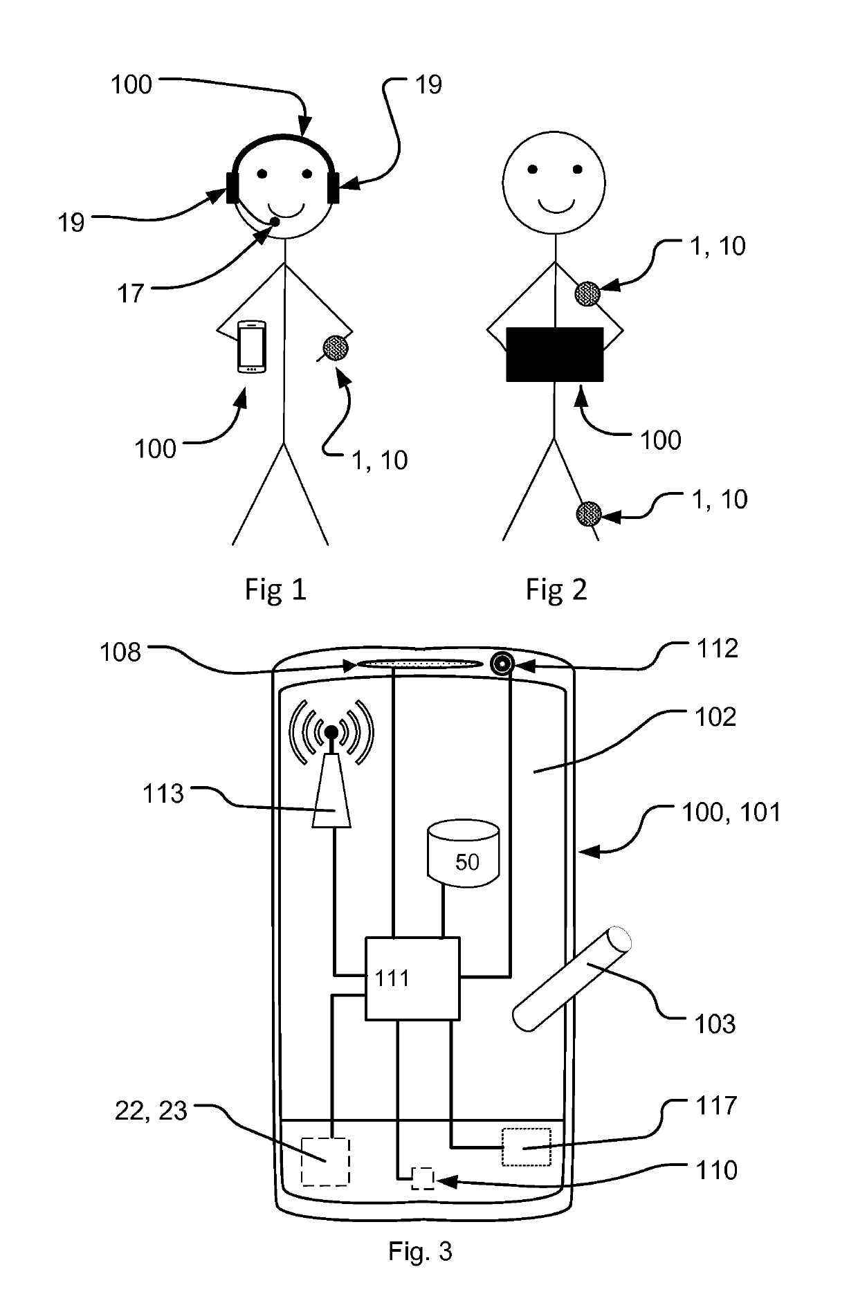 Wearable device, system and method for control of the wearable device